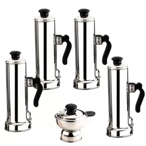 4 in 1 Aluminum Stainless Steel Pittu Bamboo