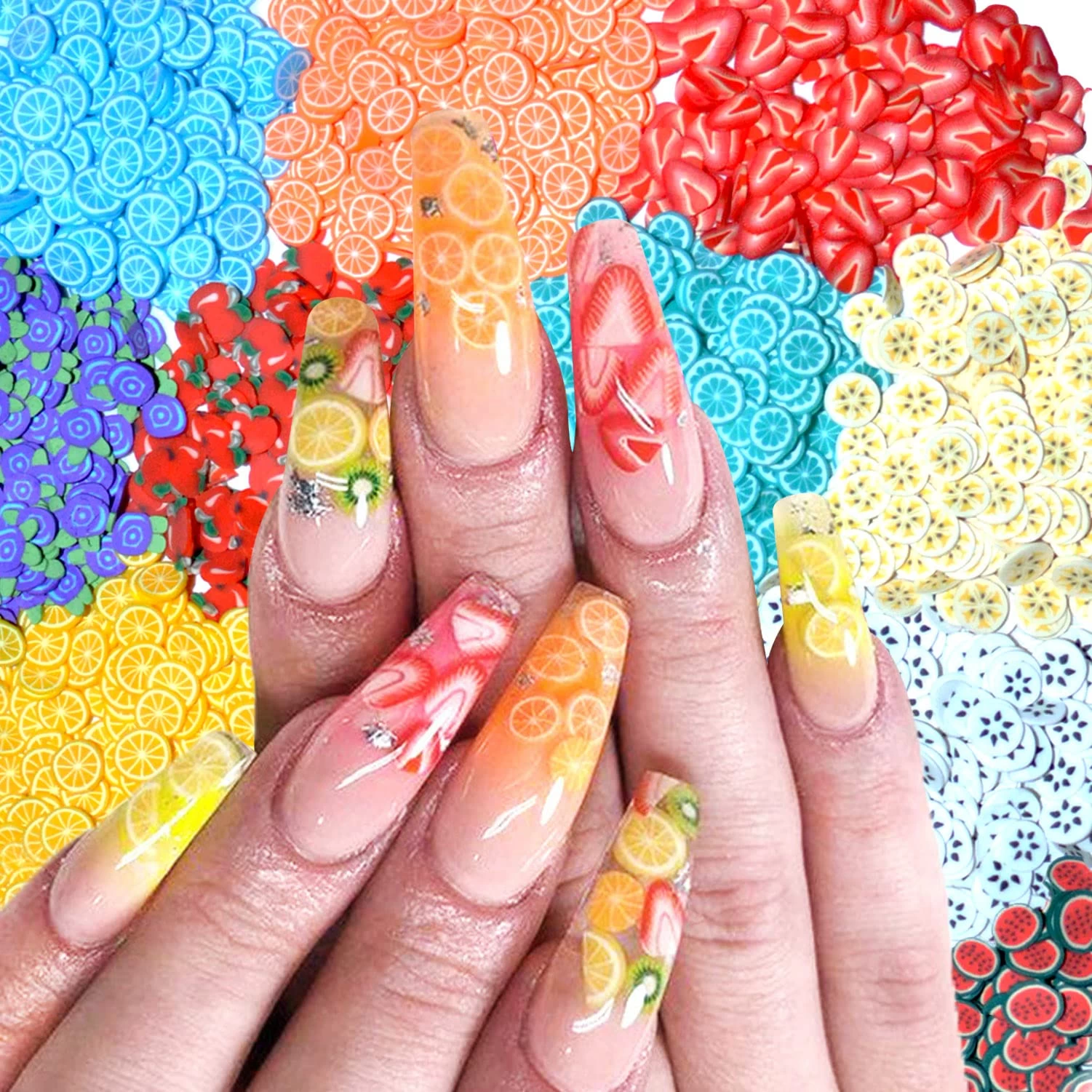 100pcs Slime Additives Fruit Slices For Nail Art Charm - image 3