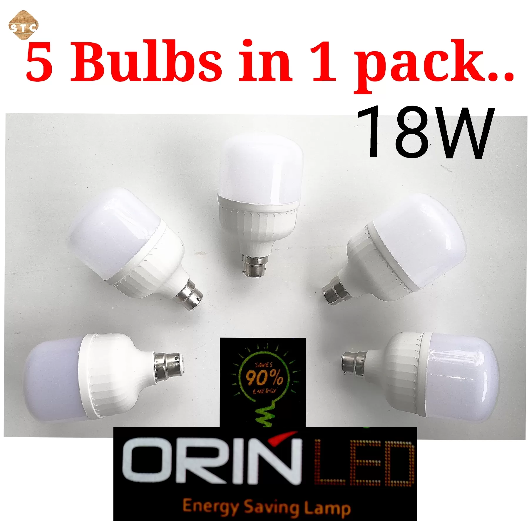 18W LED bulbs - 5 bulbs in one pack - image 1