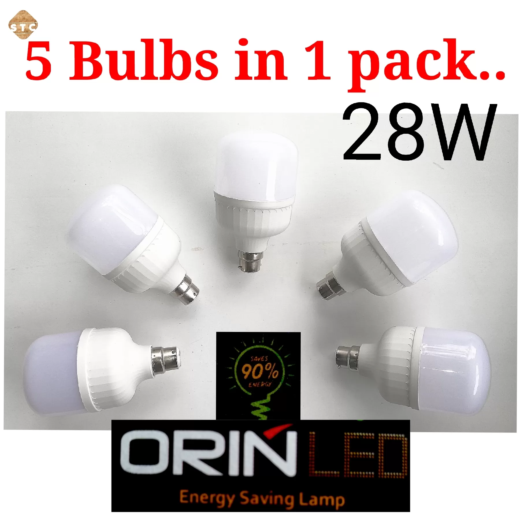 28W LED bulbs - 5 bulbs in one pack - image 1