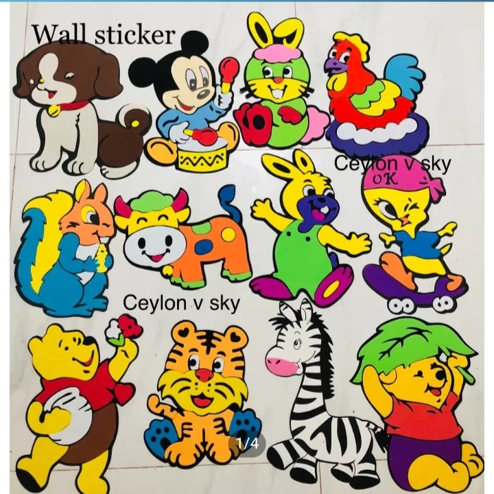5 Pecess Baby Wall Sticker For Kids Room Decorations