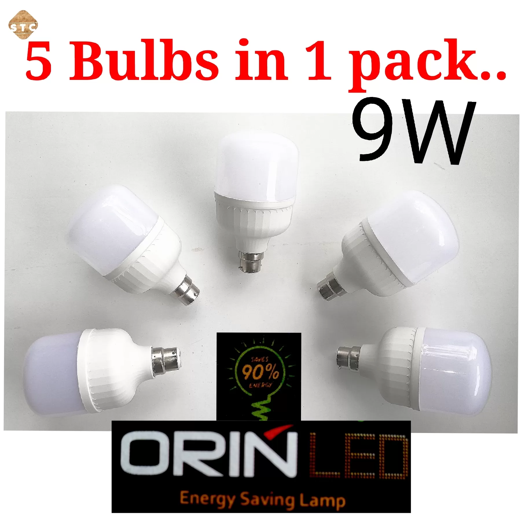 9W LED bulbs - 5 bulbs in one pack - image 1