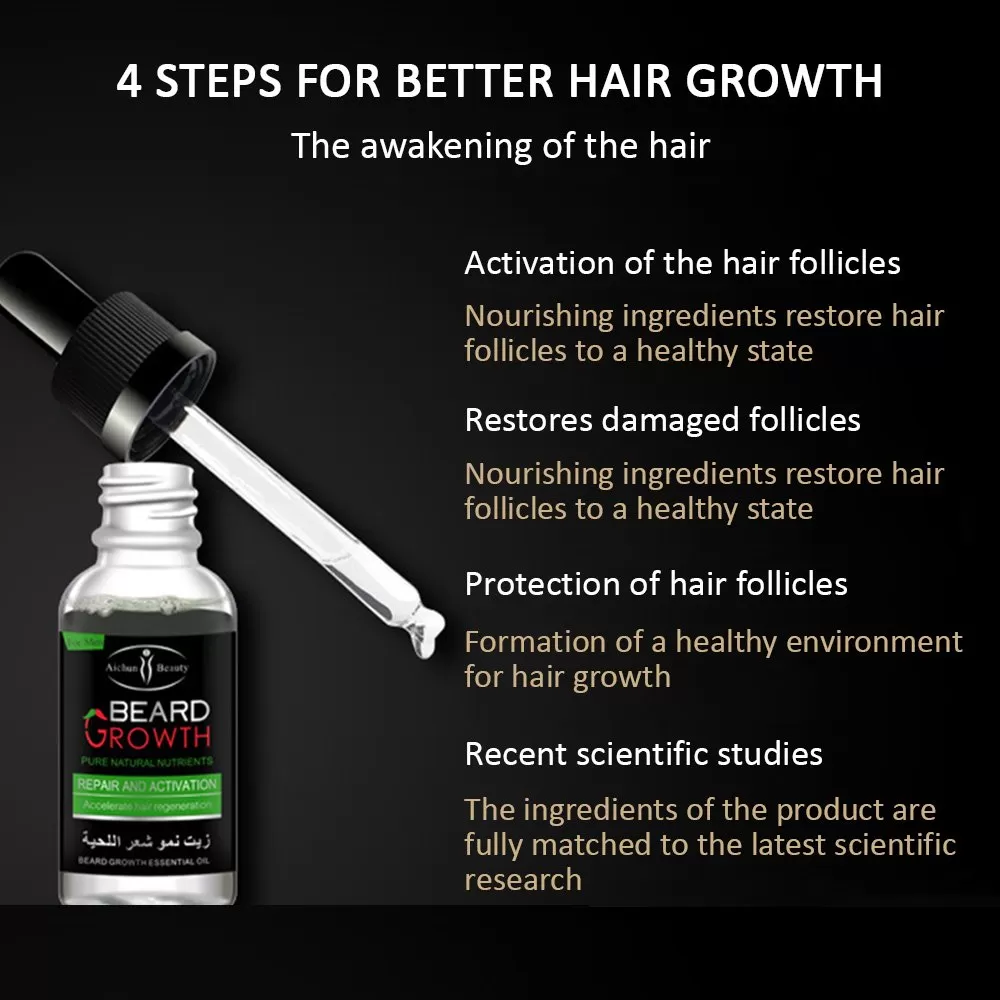 AICHUN BEAUTY ORIGINAL BEARD GROWTH ESSENTIAL OIL - 30ML - image 2