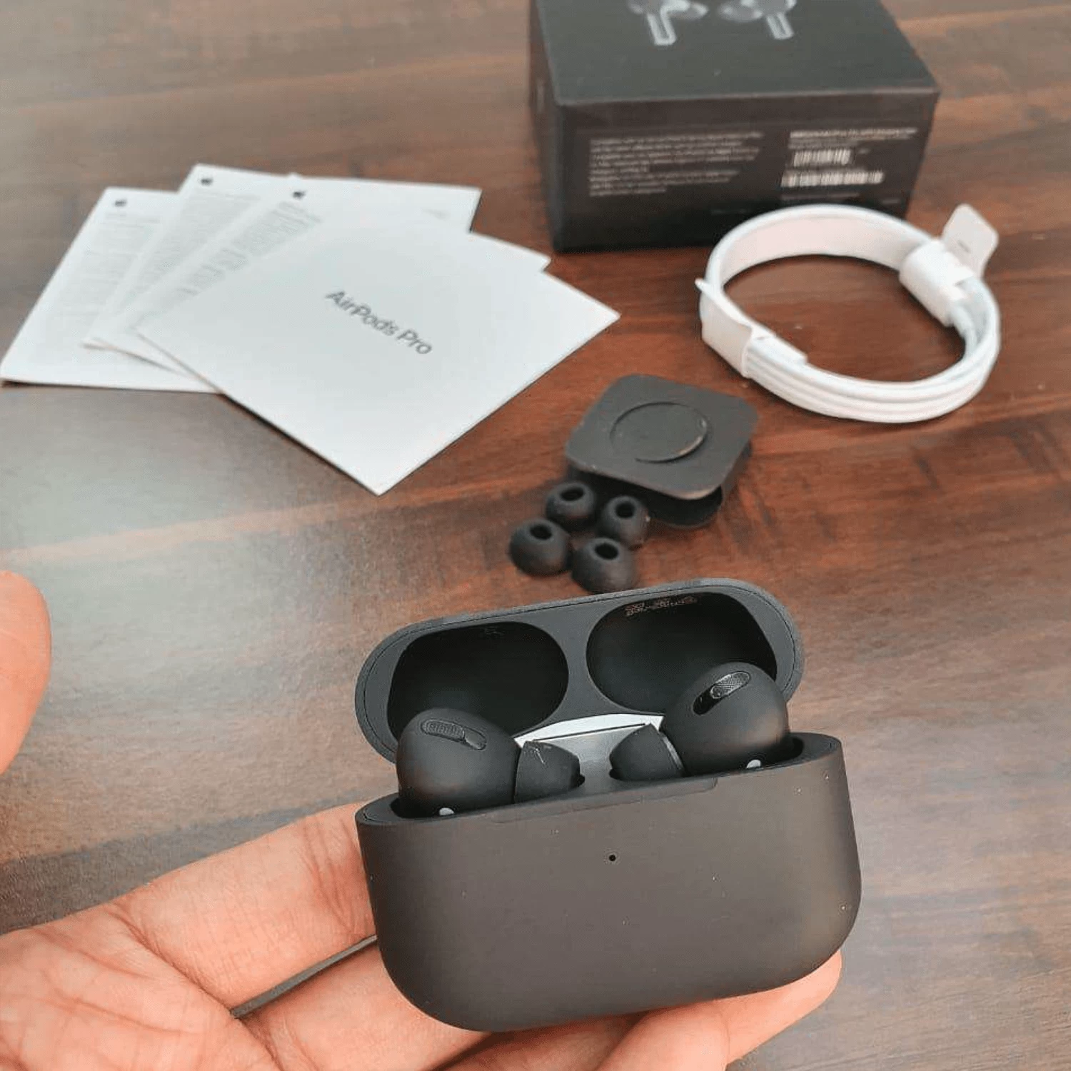 airpod pro black premium grade quality - image 3