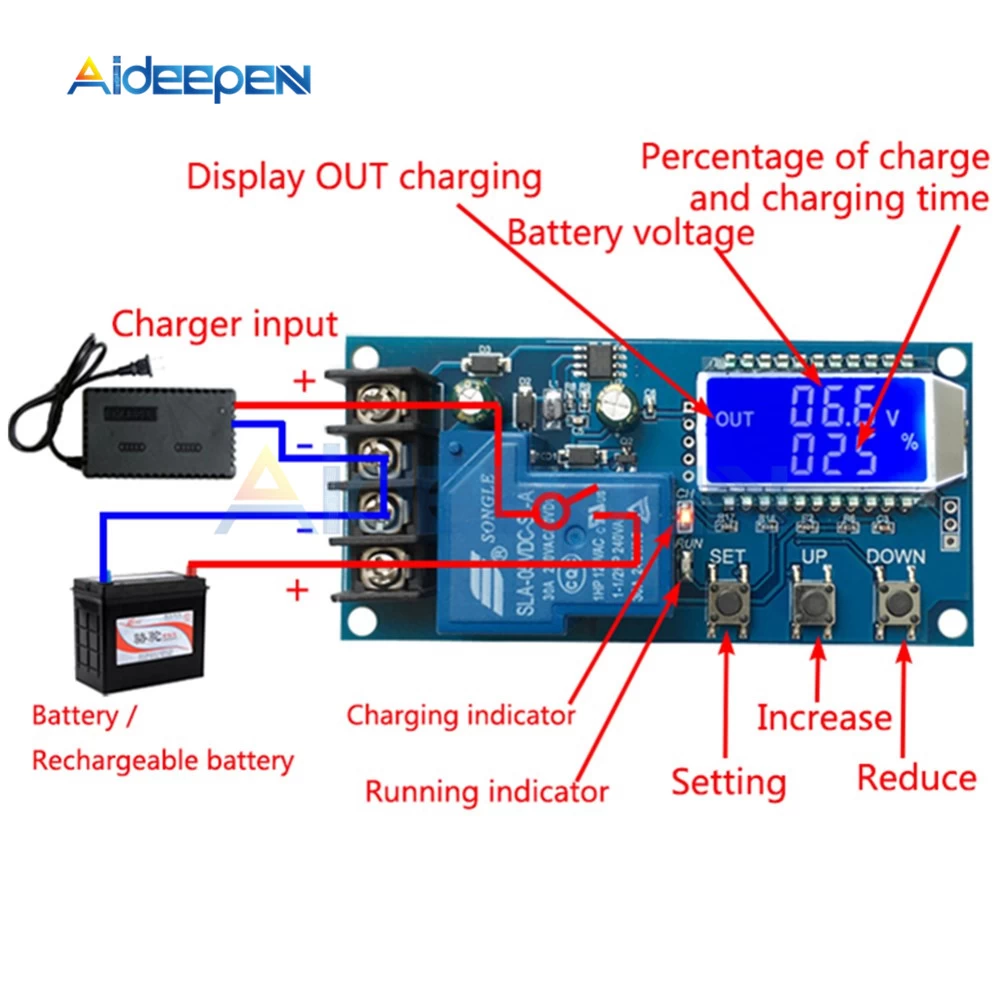 Battery Charger Control Module with LCD XY-L30A 6-60V - image 4