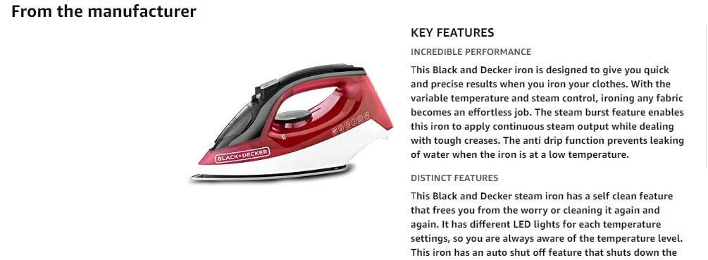 Black & Decker steam iron - image 4