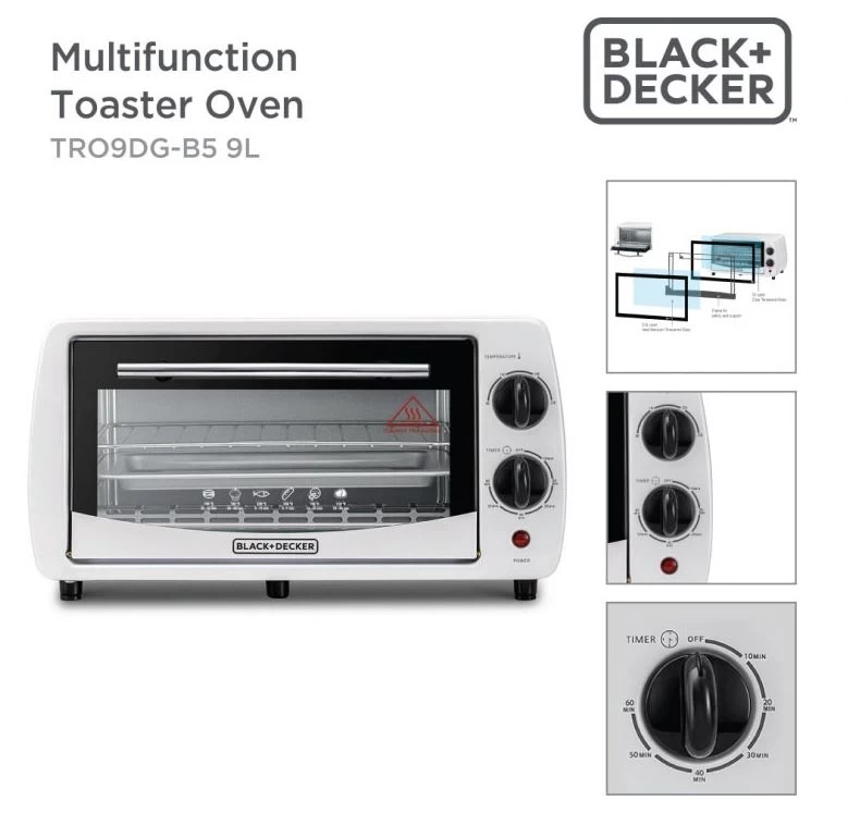 BLACK+DECKER 9L Toaster Oven With Double Glass - image 5