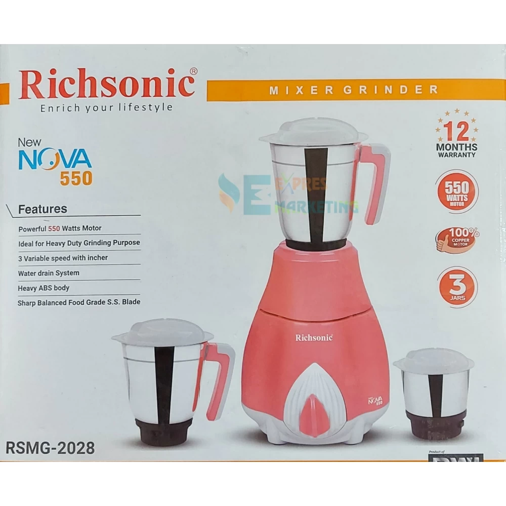 Blender And Mixer Grinder 550 W Richsonic Made In Indea - image 3