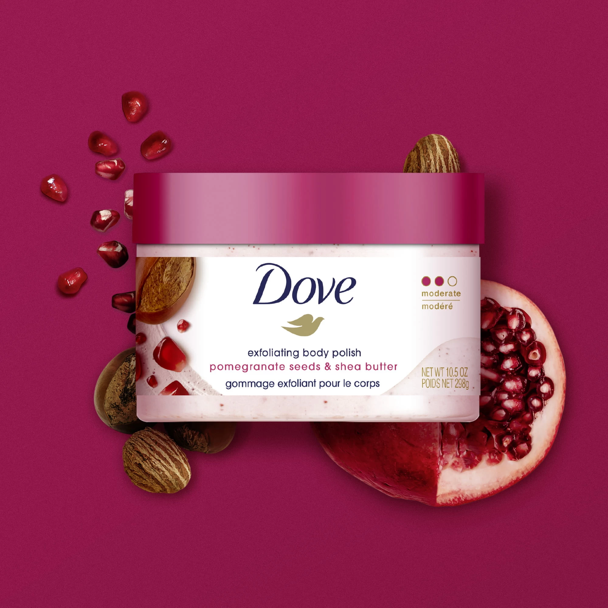 DOVE Exfoliating Body Polish Scrub with Pomegranate 298g