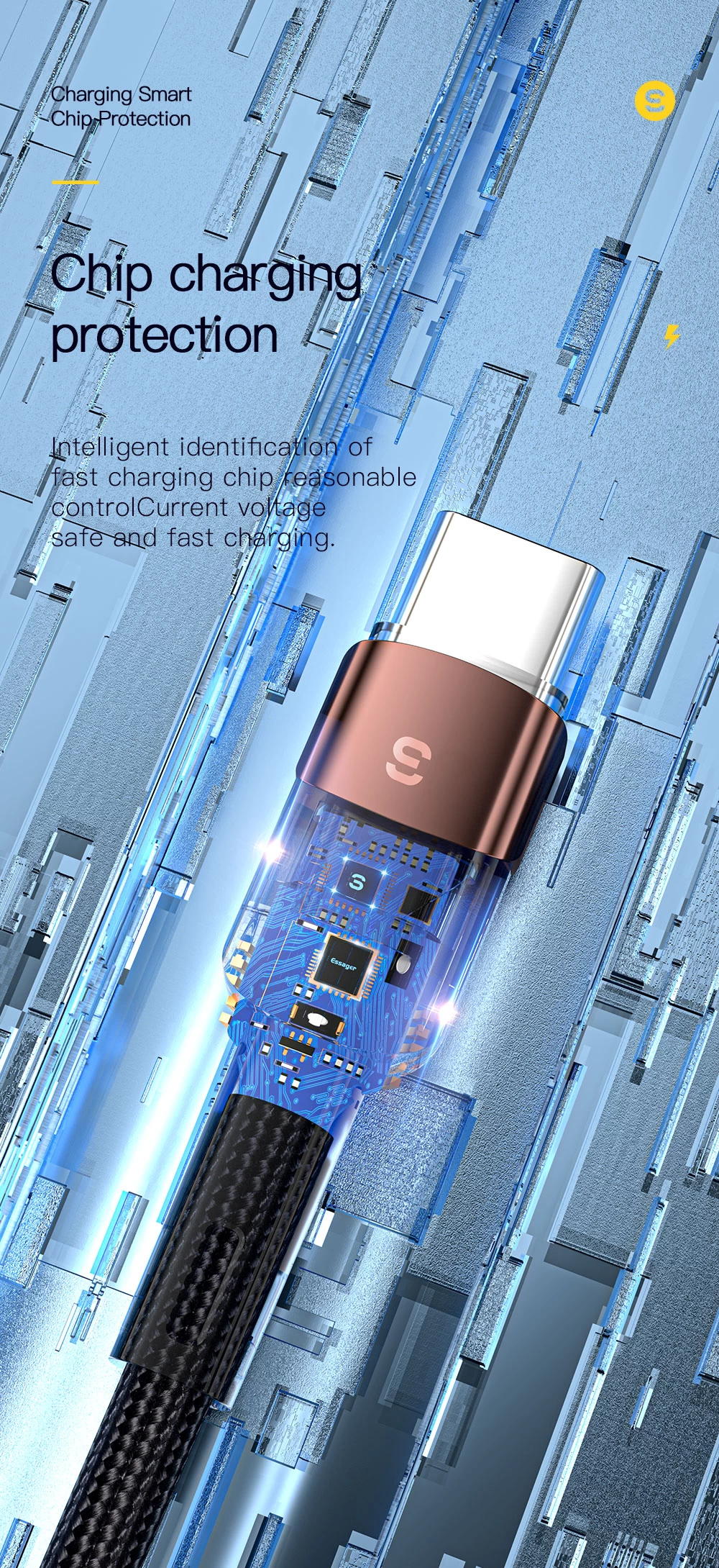 essager 66W 6A 2M length Usb to TyeC  Fastcharging Cable - image 7