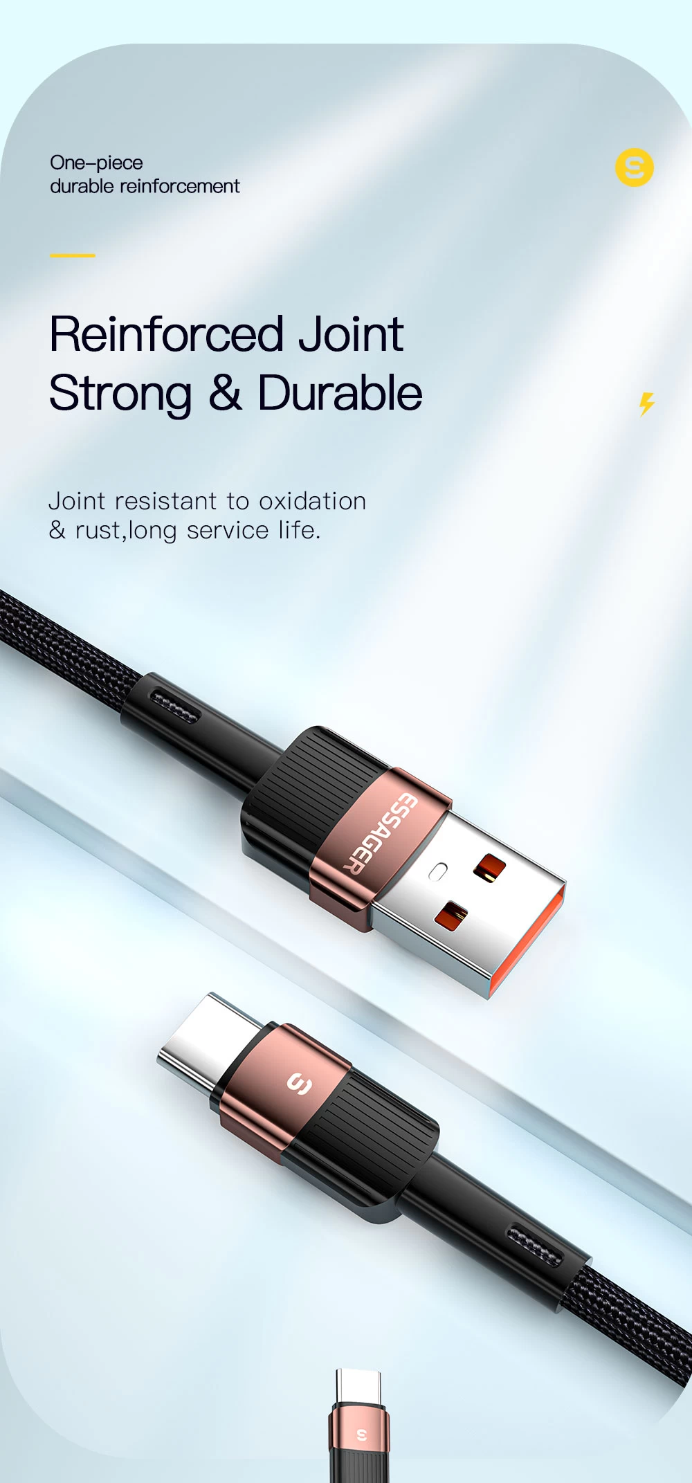 essager 66W 6A 2M length Usb to TyeC  Fastcharging Cable - image 10