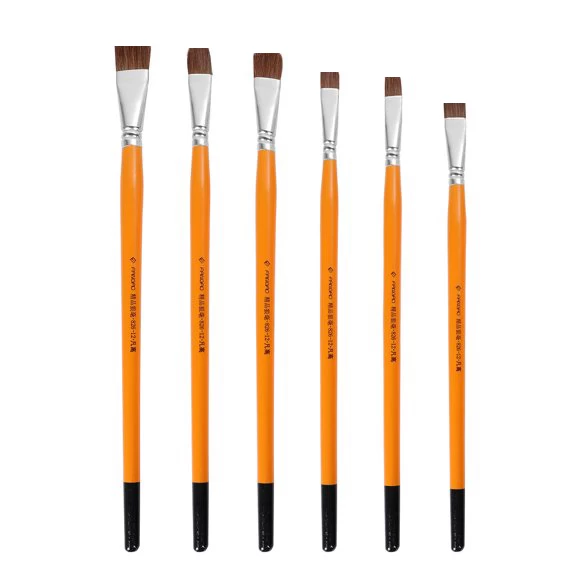 Flat Paint Brush Set 6pcs for Acrylic Watercolor - image 4
