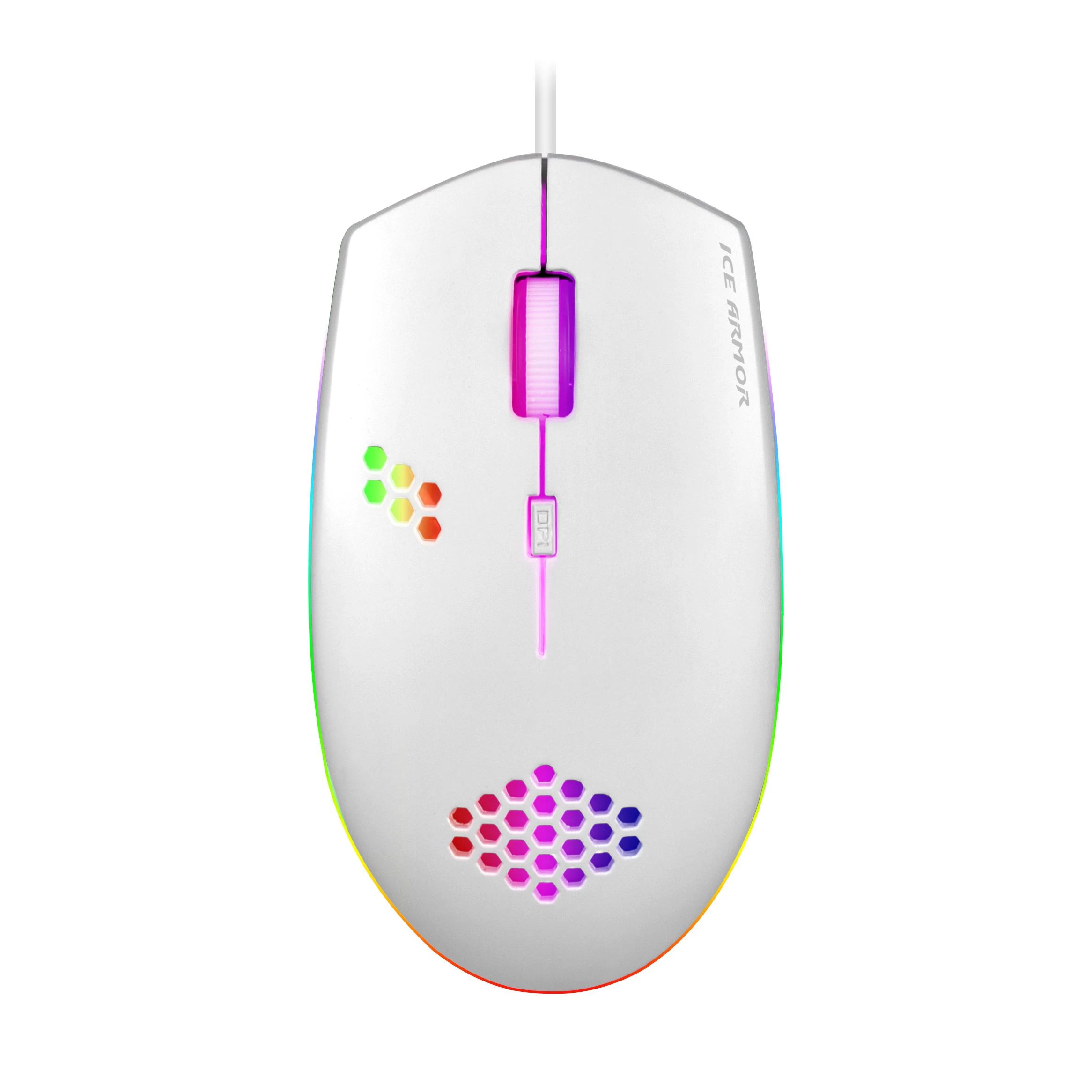 Ice armor T30 luminous wired mouse