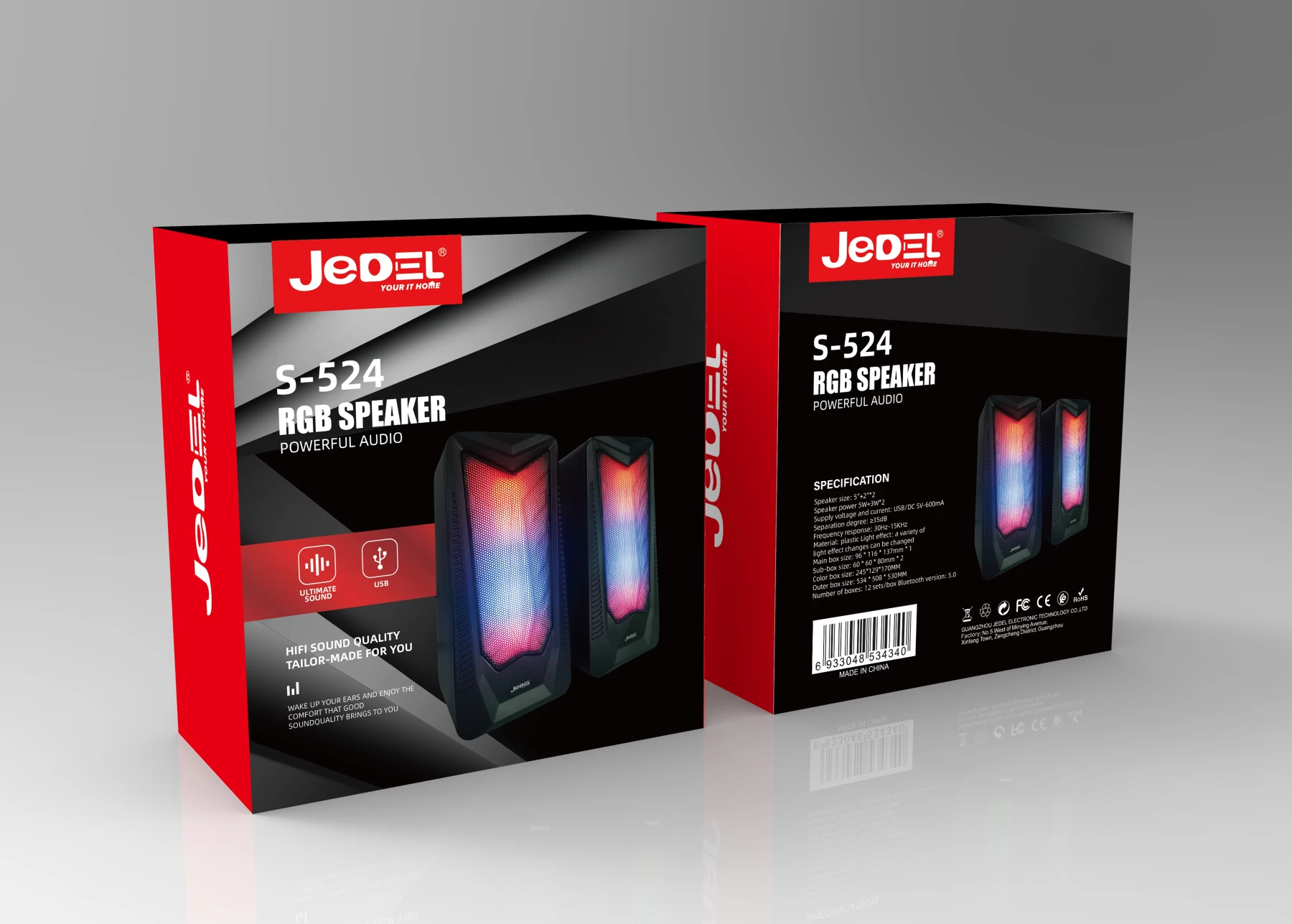Jedel Usb 3.5mm RGB Led Light JEDEL S-524 - image 2