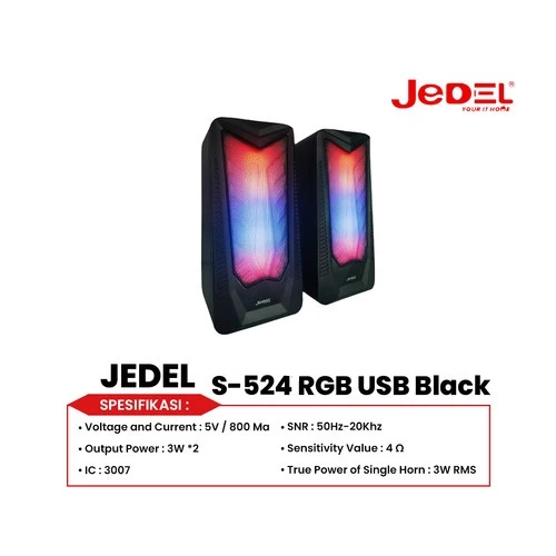 Jedel Usb 3.5mm RGB Led Light JEDEL S-524 - image 3