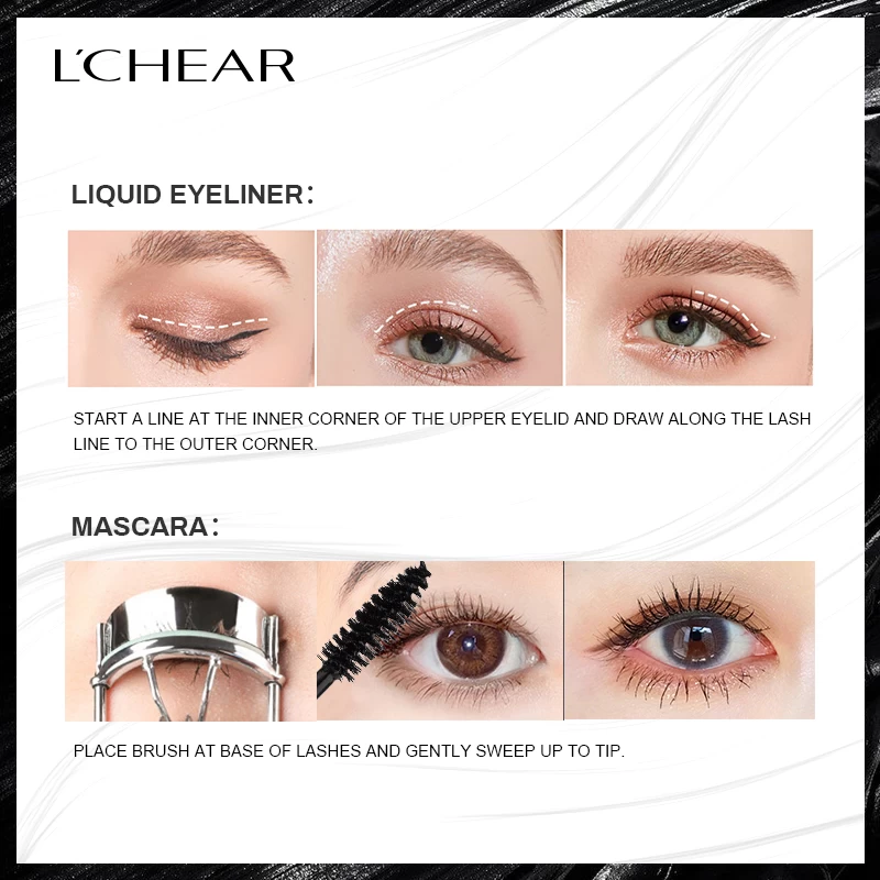 Lchear Waterproof Eye Makeup Eyeliner & Mascara Set - image 7