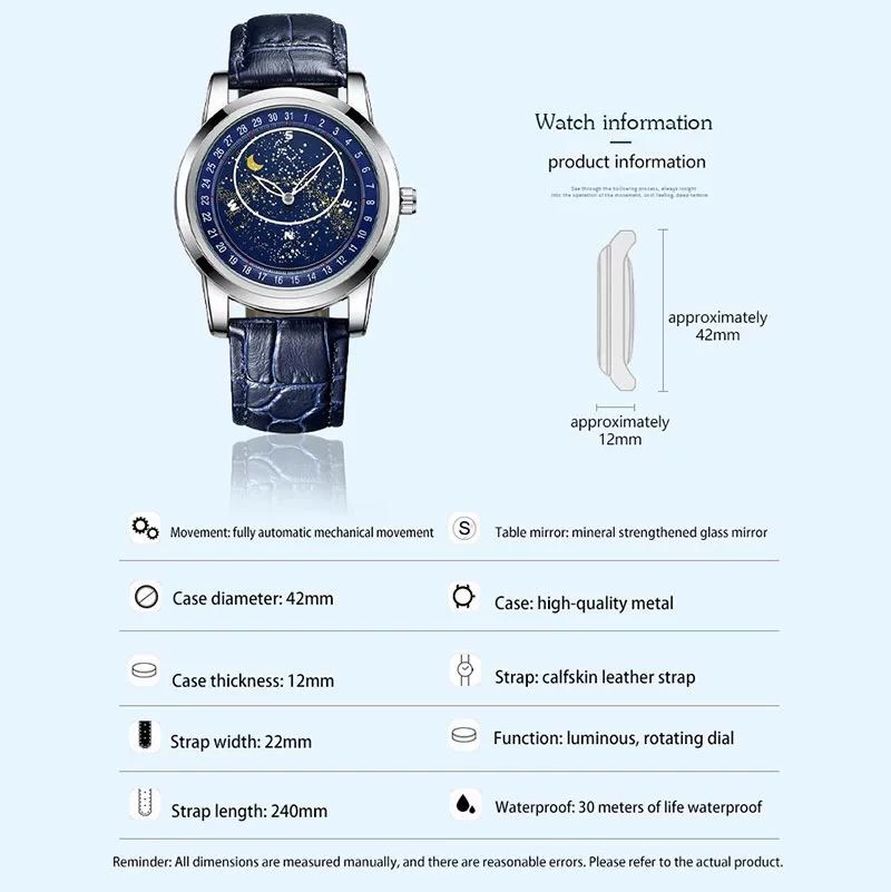 live explosion star  men's watch water resistant watch - image 3
