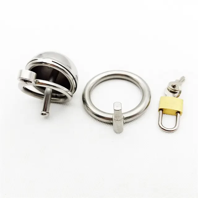 Metal Penis Lock Chastity Cock Cage Ring Adult Bondage - image 3