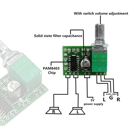 Mini DC 5V 2 Channel 3W USB Digital Audio Amplifier - image 2