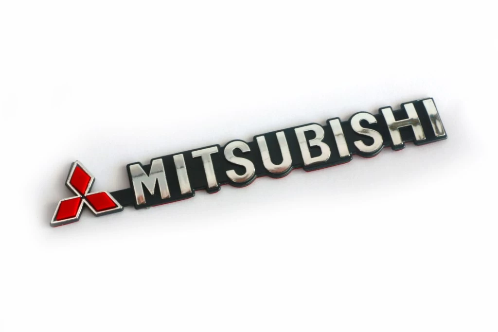 Mitsubishi logo badge plastic