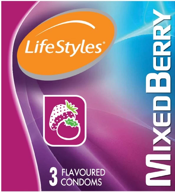 Mixed Berry Condoms Life Styles Condoms  - 3Pcs - image 3