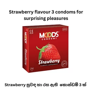 MOODS 3 condoms (Strawberry Flavor) - image 2