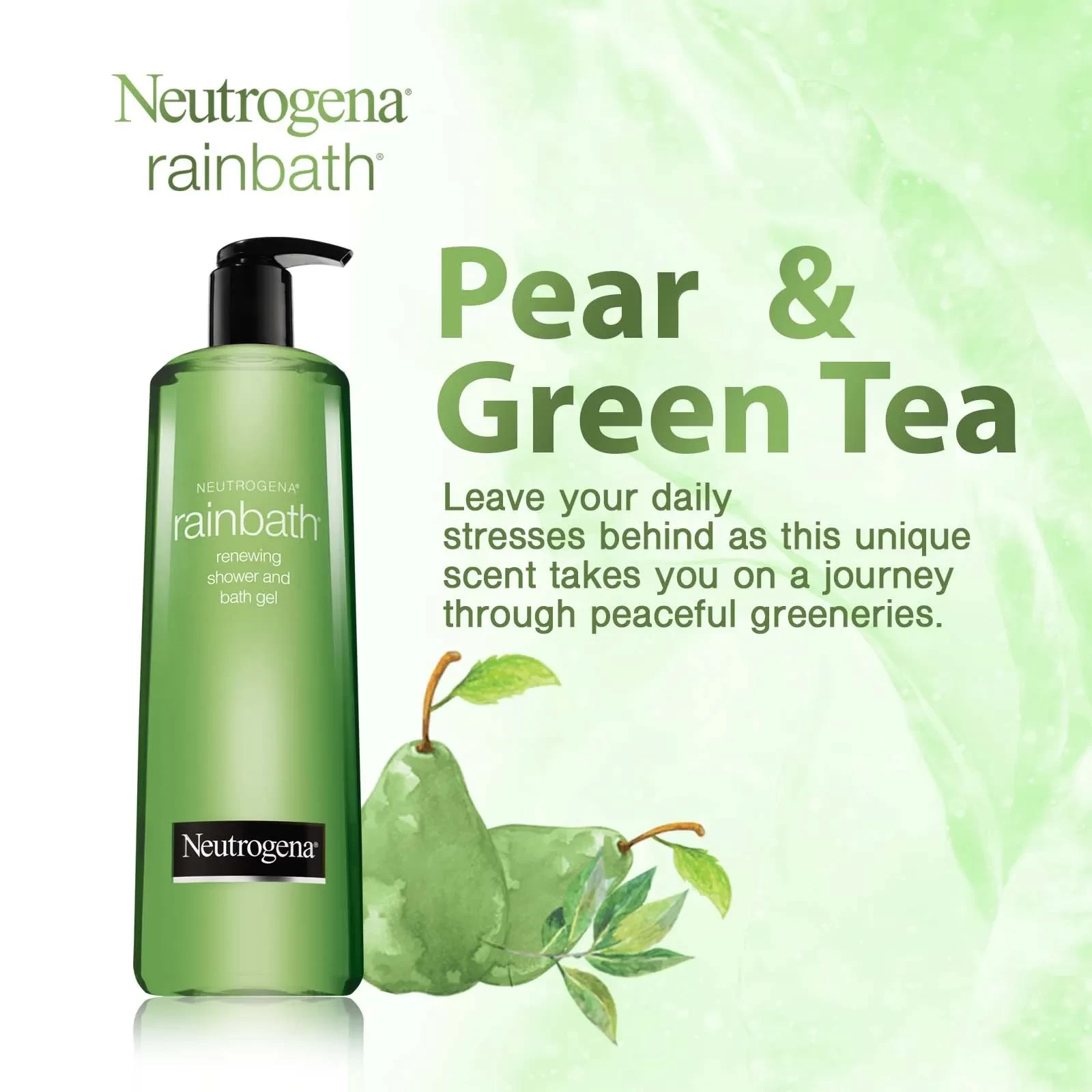 NEUTROGENA Rainbath Renewing Shower Gel Pear & Green Tea - image 4