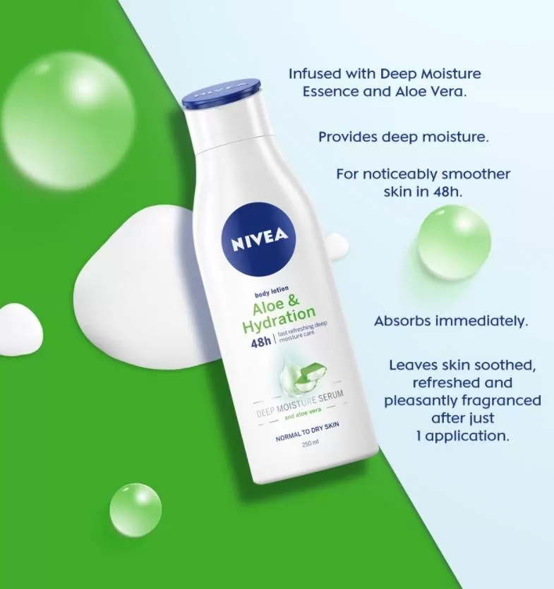 NIVEA Aloe & Hydration 48Hrs Body Lotion - 250ml - image 2