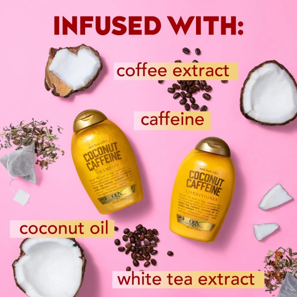 OGX Anti Hair Fall Coconut Caffeine Shampoo+Conditioner - image 2