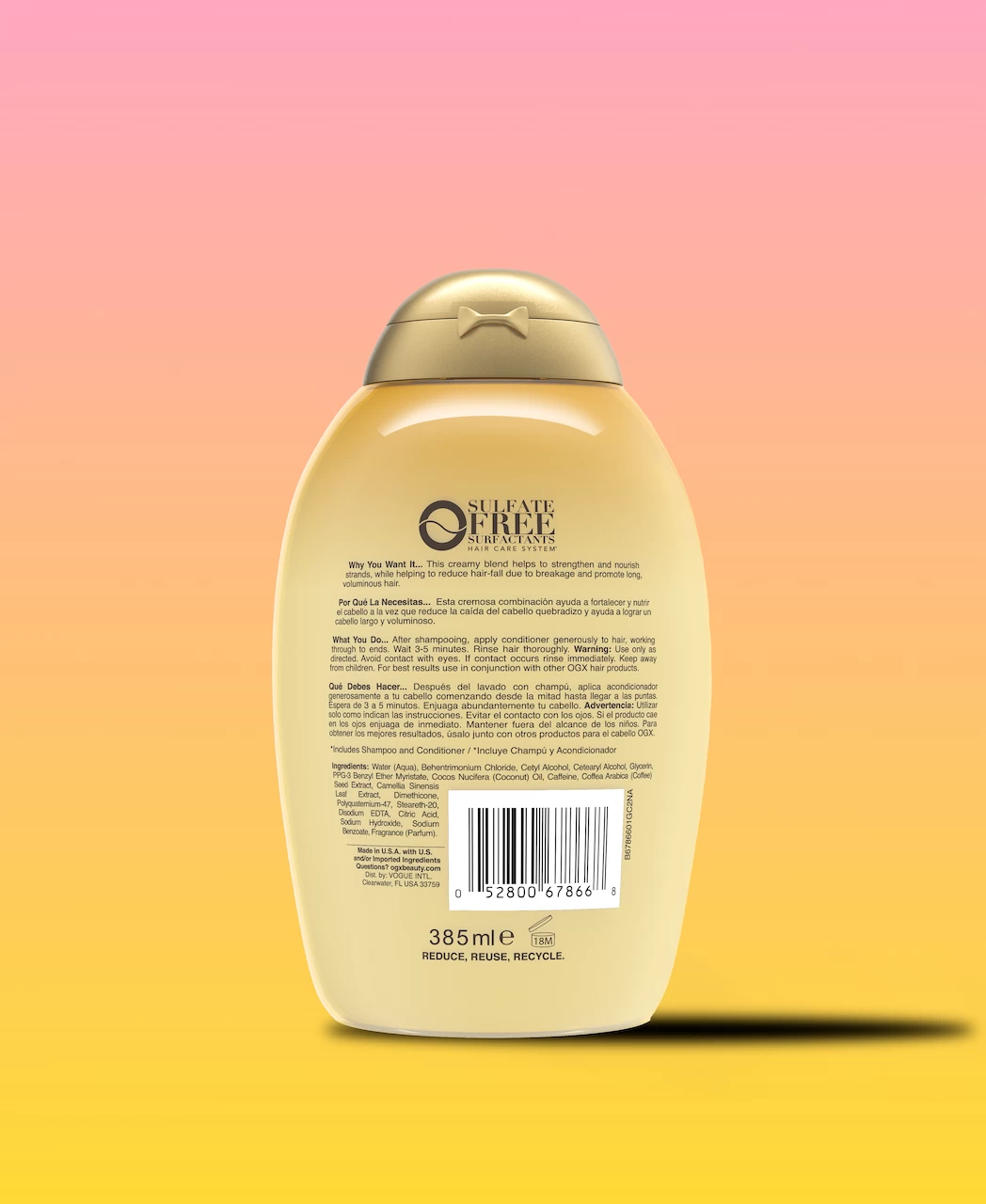 OGX Anti-Hair Fall Coconut Caffeine Strength Conditioner - image 2