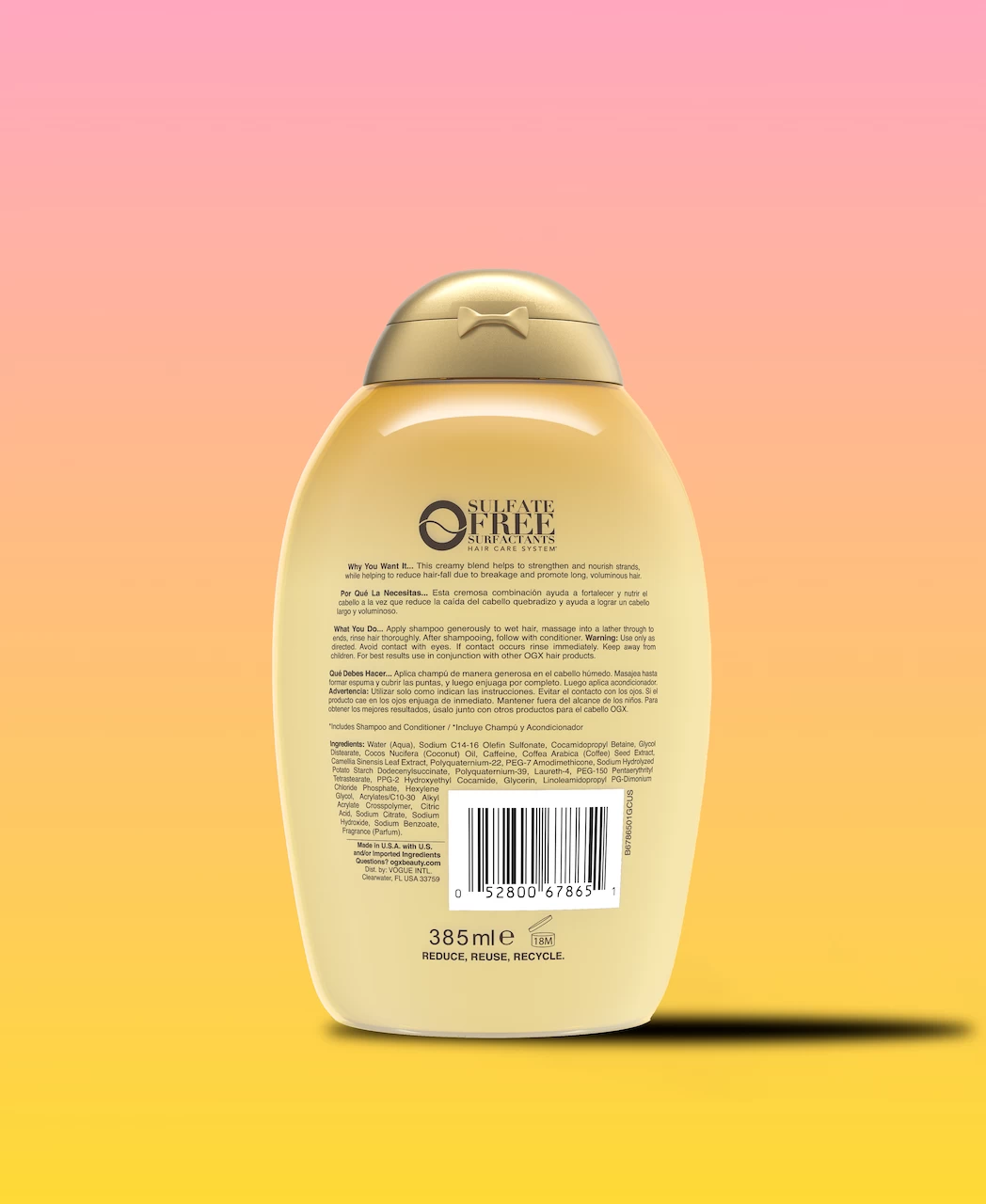 OGX Anti-Hair Fall + Coconut Caffeine Strengthe Shampoo - image 2