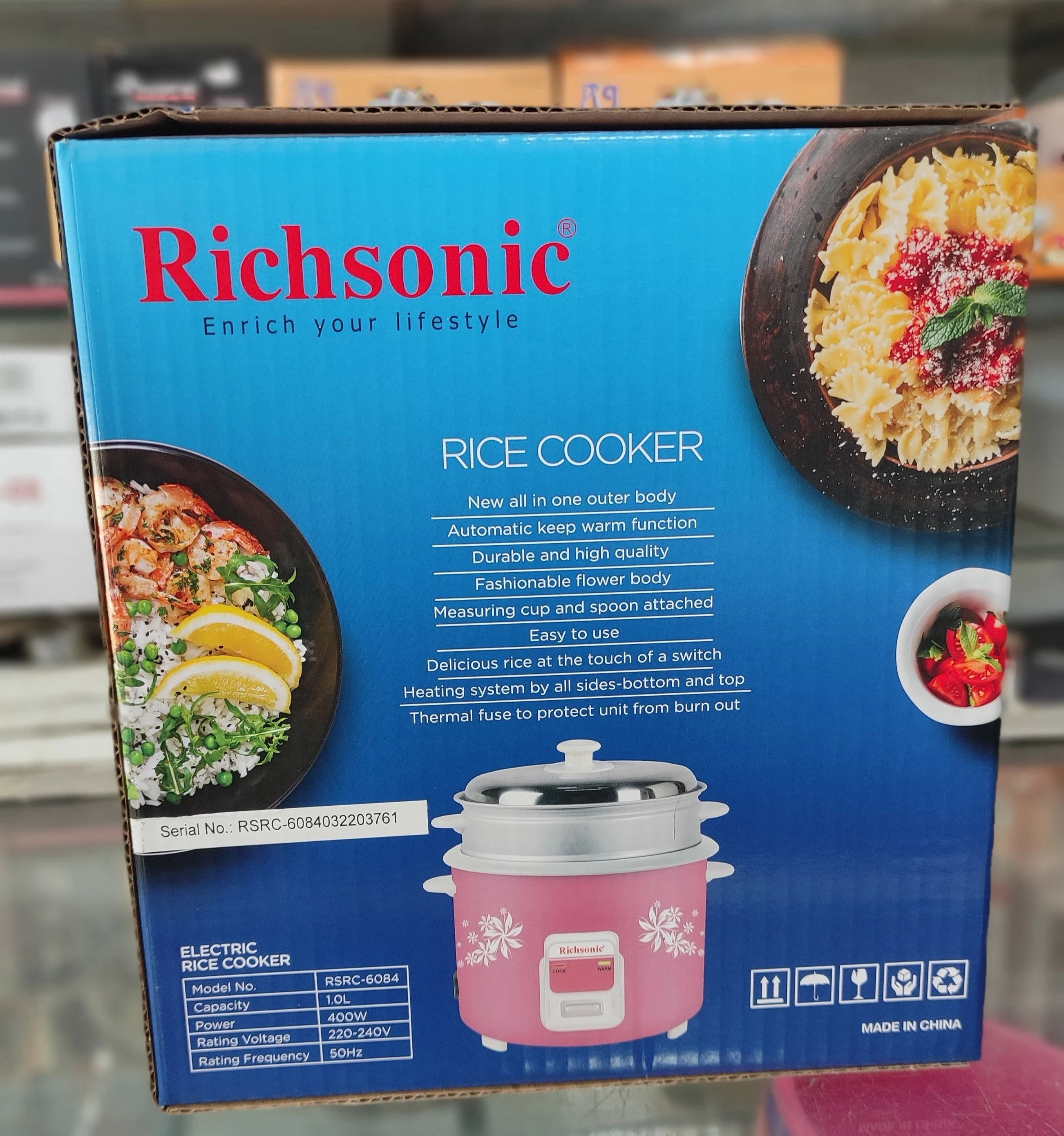 Richsonic Rice Cooker 1.0 L Automatic with  Sreamer - image 3