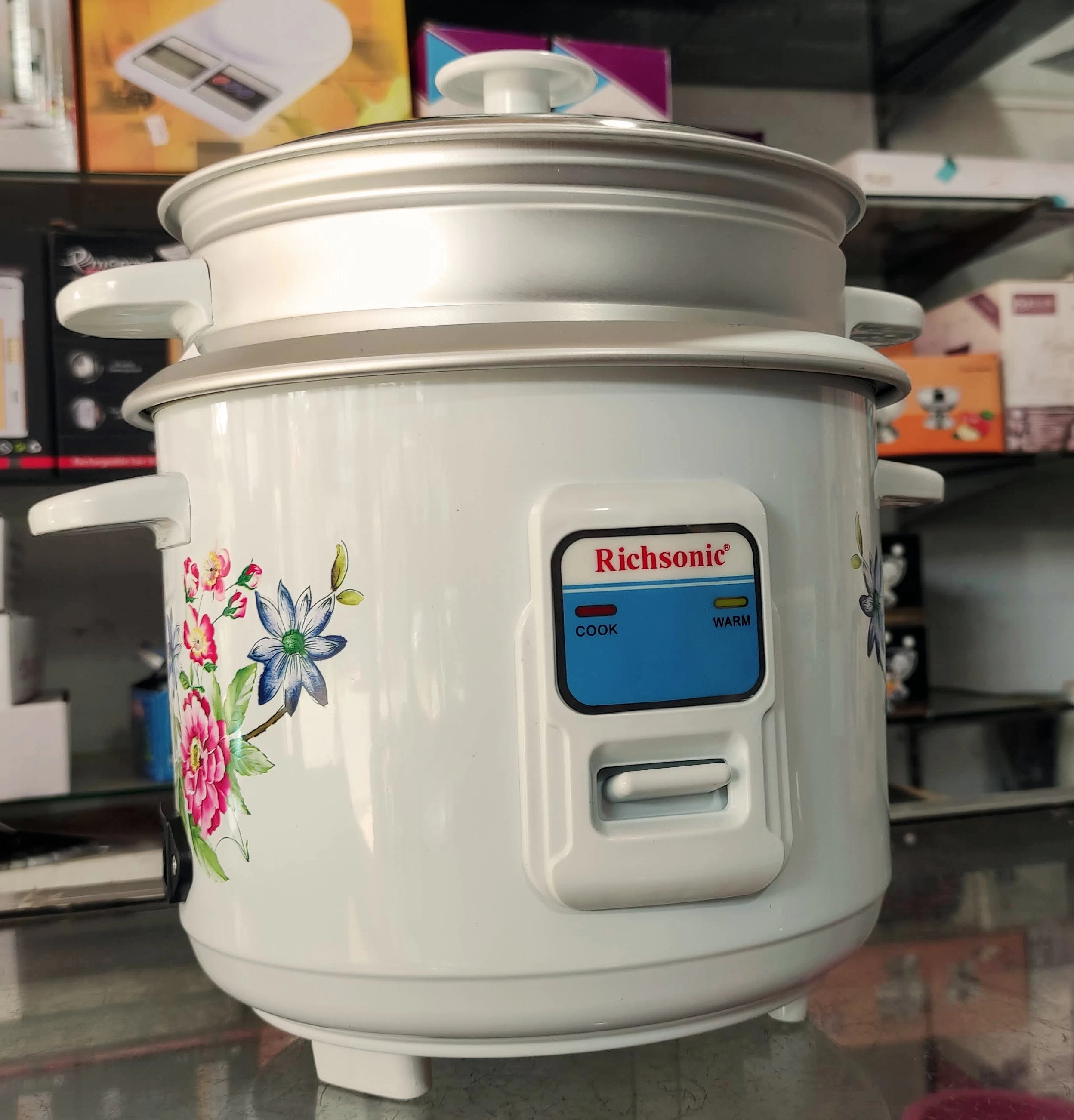 Richsonic Rice Cooker Nonstic 0.6 L  With Steamer - image 2