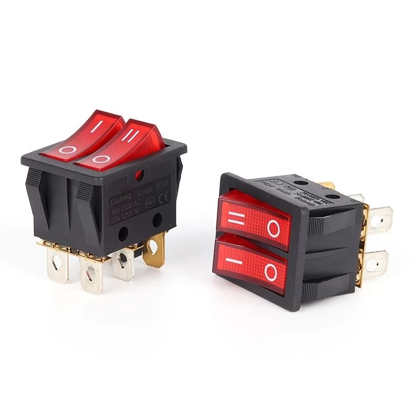 Rocker Switch Dual 6-Pin Shipboard 16A /250V / 12V - image 1