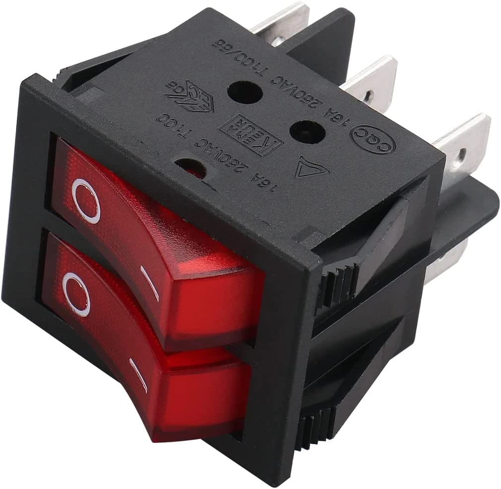 Rocker Switch Dual 6-Pin Shipboard 16A /250V / 12V - image 3