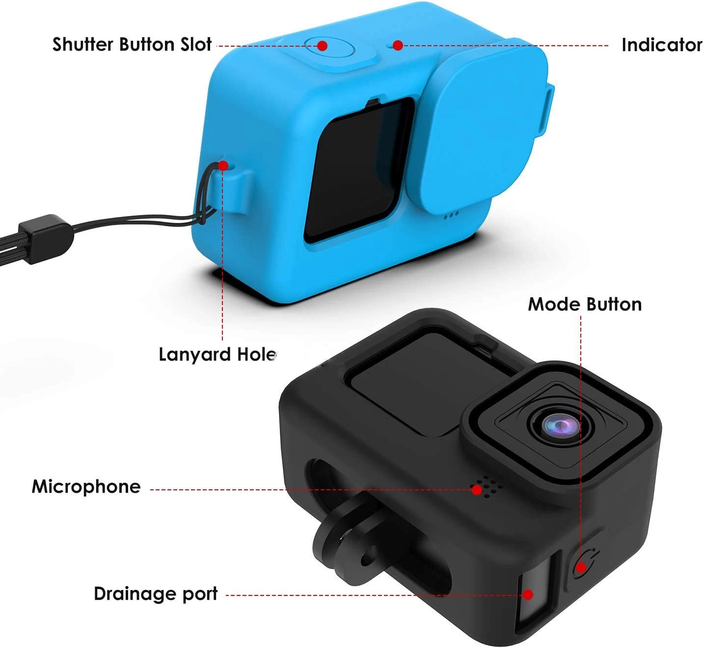 Silicone Case Lens Cap for GoPro Hero 11 10 9 - image 3