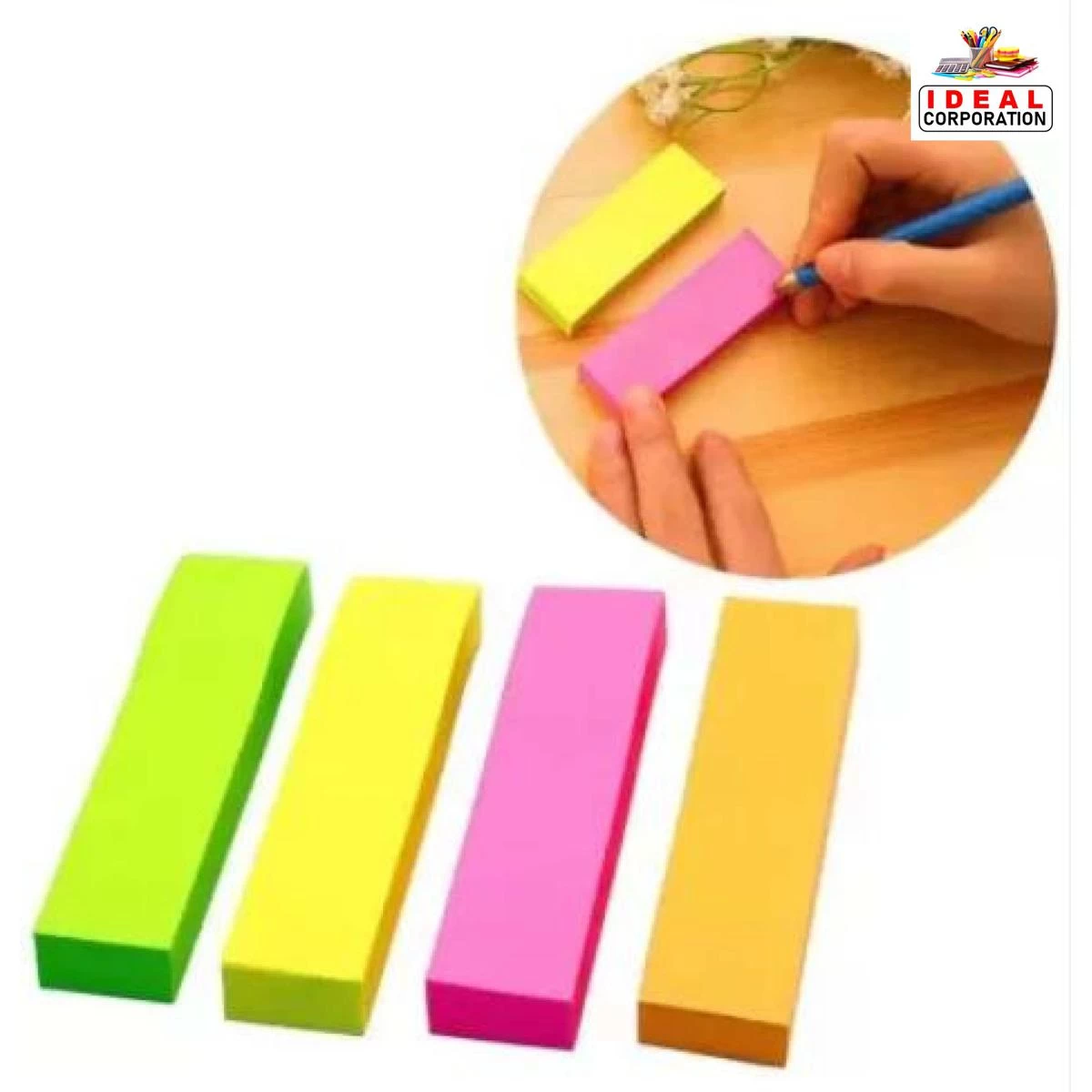 sticky note mini 4 color 100 sheets 3 x 0.7 inches - image 2