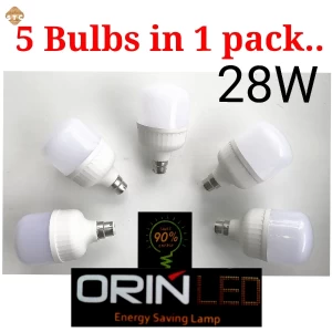 28W LED bulbs - 5 bulbs in one pack