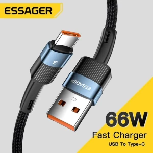 essager 66W 6A 2M length Usb to TyeC  Fastcharging Cable