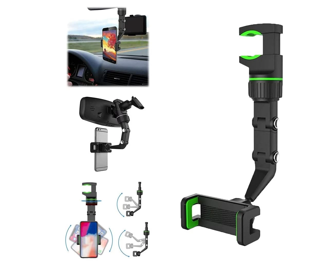 Universal Phone Holder 360 Car Rear-view Phone Holder - image 4