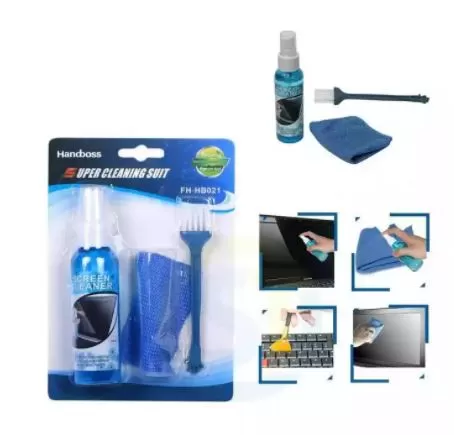 3 in 1 Laptop Cleaning Kit with Cloth Brush and spray bottle - image 3