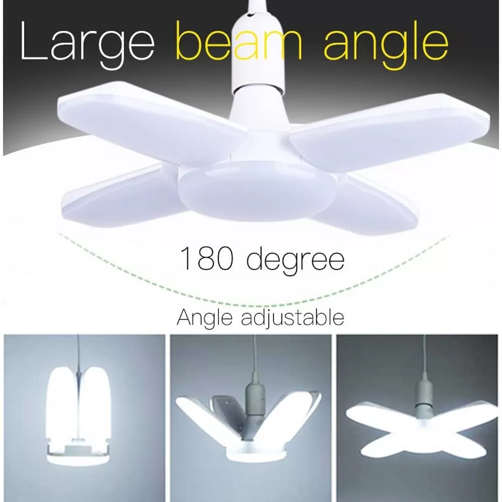 4 Fan Blade Foldable LED Bulb Ceiling Light with Bright Ligh
