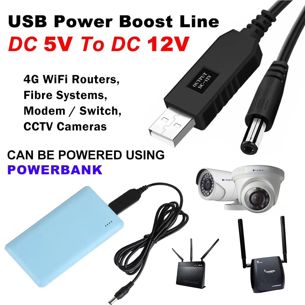 5v To 12V Cable Power Uninterruptable Supply for Routers