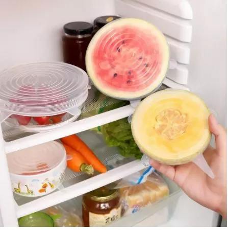 6 pieces Silicon lid Super stretch Reusable Waterproof - image 4