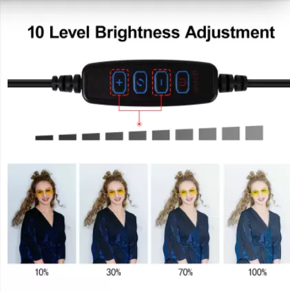 6inch Mini LED Ring Light Fill-in Lamp USB Powered 3 Lightin - image 3
