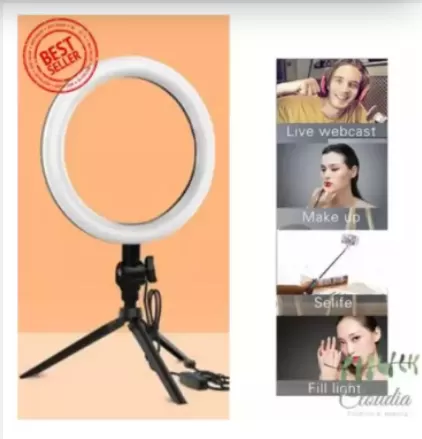 6inch Mini LED Ring Light Fill-in Lamp USB Powered 3 Lightin - image 4
