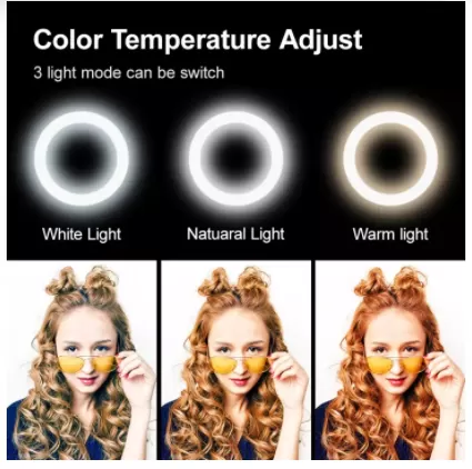 6inch Mini LED Ring Light Fill-in Lamp USB Powered 3 Lightin - image 5