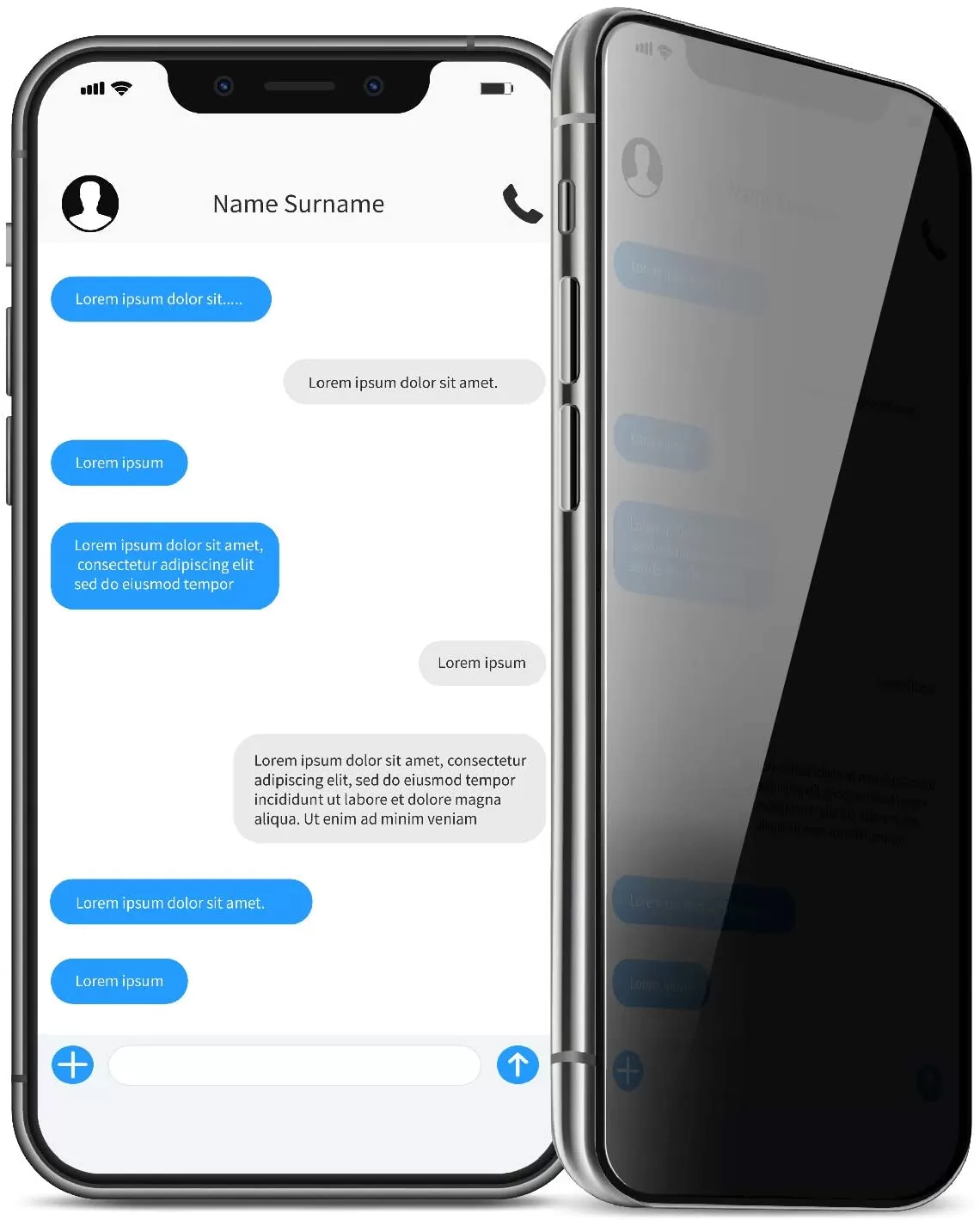 Anti Spy for iphone 7 plus / 8 Plus Privacy Tempered glass F - image 2