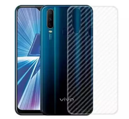 Clear Slim Transparent Carbon Fiber Film For Vivo Y12 Mobile