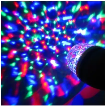 DJ Party light Disco lights ball bulb full color rotating la - image 2